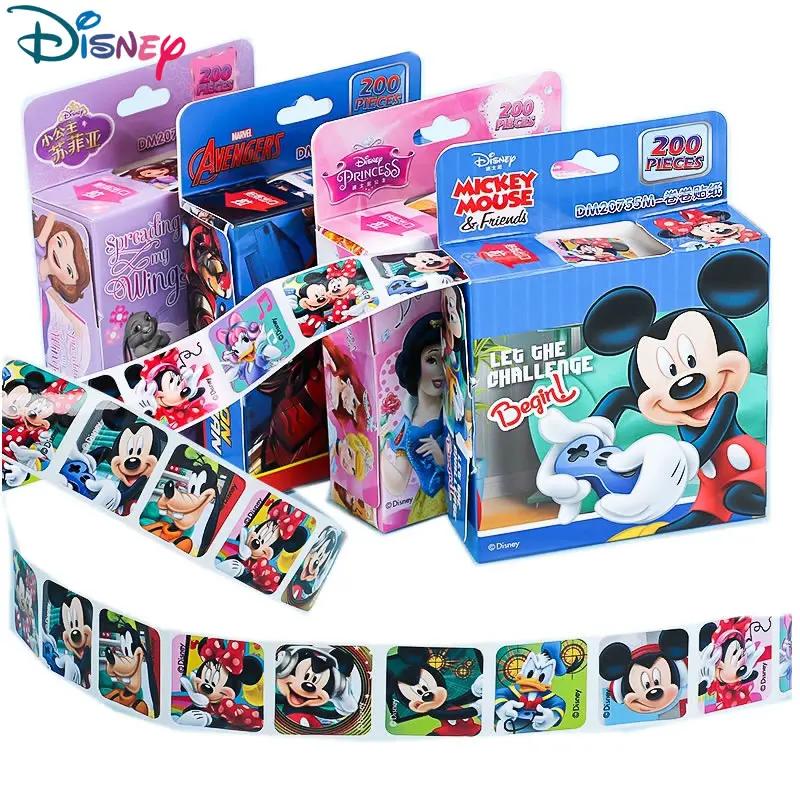 200pcs/box Kawaii Disney Frozen Mickey Stickers Anime Bubble Scrapbooking Children DIY Sticker Decoration Toys Kids